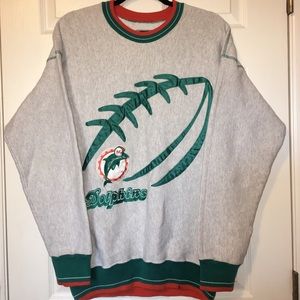 Large Dolphins football sweatshirt
